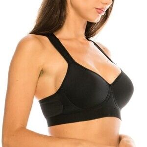 Youmita 38C Black Caged Back Sports Bra NWT